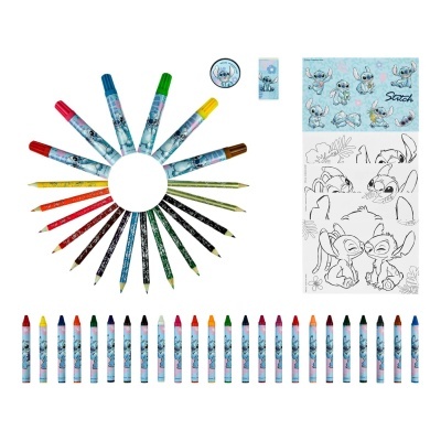 MALA DE COLORIR COM 51 PEÇAS - STITCH