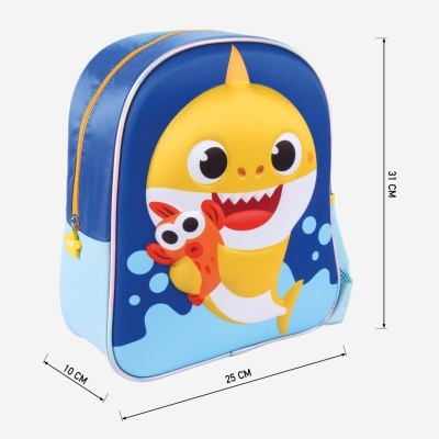 MOCHILA INFANTIL 3D BABY SHARK + CANTIL 500ml