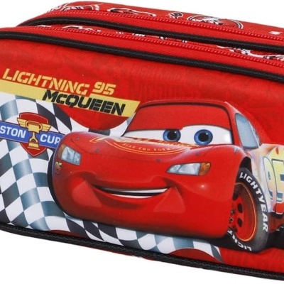 ESTOJO 3D ESCOLAR DE FECHO DUPLO CARROS