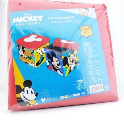 PUFE CAIXA DE BRINQUEDOS INFANTIL 30CM - MICKEY PUFE CAIXA DE BRINQUEDOS INFANTIL 30CM - MICKEY