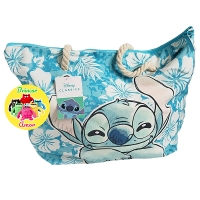 SACO DE PRAIA COM ALÇAS DE CORDA STITCH ALOHA