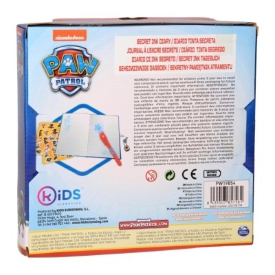 CONJUNTO DIÁRIO C/ CHAVE + CANETA TINTA MÁGICA PATRULHA PATA