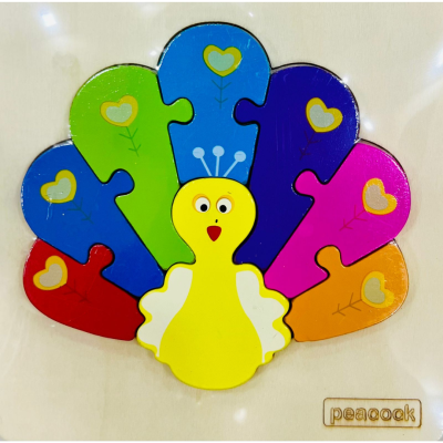 PUZZLE EM MADEIRA DE ANIMAIS 14.5X14.5CM