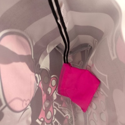 SACO DE PRAIA COM ALÇAS DE TECIDO MINNIE MOUSE