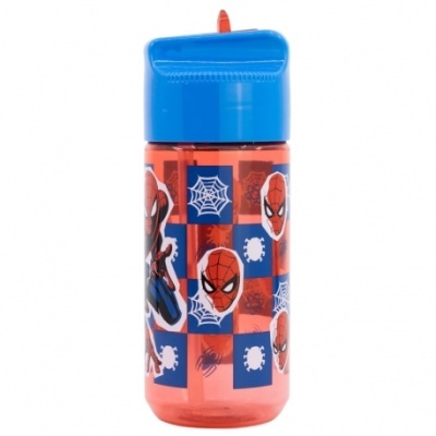 GARRAFA TRITAN COM PALHINHA 430ml SPIDERMAN
