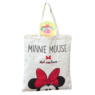 SACO DE PANO COM ALÇAS 38X42CM MINNIE DOT COUTURE