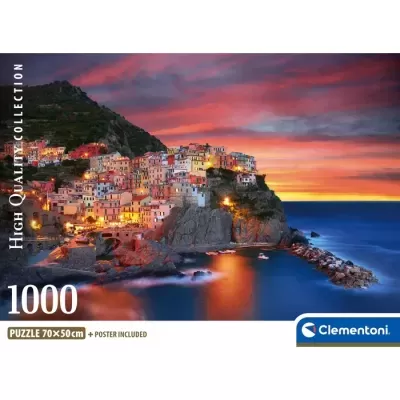 PUZZLE ALTA QUALIDADE: MANAROLA - 1000 PEÇAS, CLEMENTONI