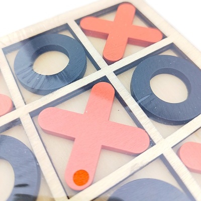 JOGO DO GALO XO EM MADEIRA 14CM