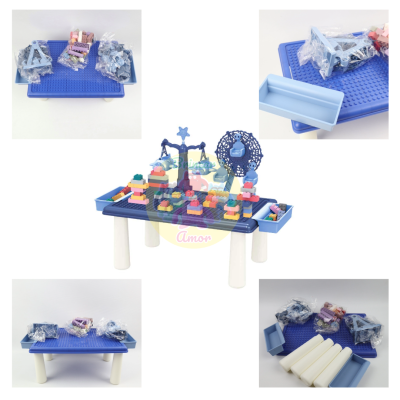 MESA INFANTIL COM BLOCOS DE CONSTRUÇÃO - PARQUE DE DIVERSÃO