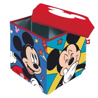 PUFE CAIXA DE BRINQUEDOS INFANTIL 30CM - MICKEY PUFE CAIXA DE BRINQUEDOS INFANTIL 30CM - MICKEY