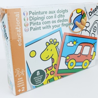 Caixa de kit de pintura a dedo com imagens para pintar