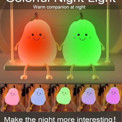 LUZ NOTURNA EM SILICONE - PÊRA