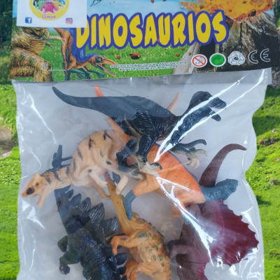 CONJUNTO FIGURAS MINIATURAS ANIMAIS - DINOSSAUROS