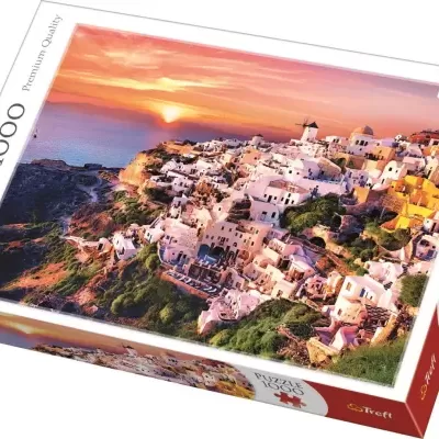 PUZZLE PREMIUM QUALITY: PÔR-DO-SOL EM SANTORINI - 1000 PEÇAS, TREFL