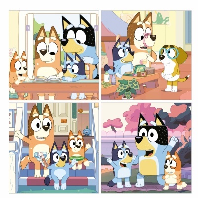 MALA COM 4 PUZZLES PROGRESSIVOS - BLUEY, EDUCA