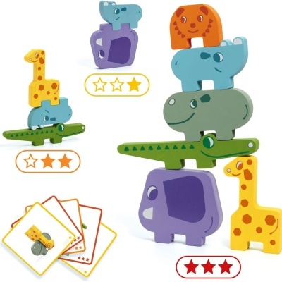 ZE TOTANIMO - JOGO DE EQUILIBRAR ANIMAIS EM MADEIRA, DJECO