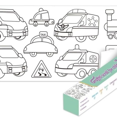 ROLO DE PAPEL ADESIVO PARA COLORIR 300X30cm