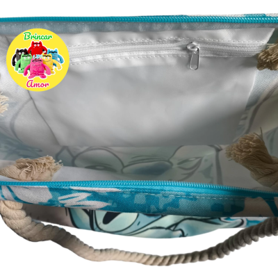 SACO DE PRAIA COM ALÇAS DE CORDA STITCH ALOHA