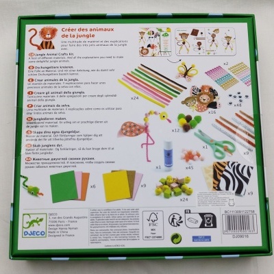 CONJUNTO DE CONSTRUÇÃO MANUAL DE ANIMAIS DA SELVA, DJECO