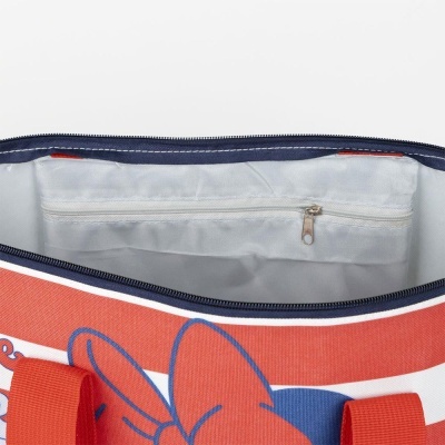 SACO DE PRAIA COM ALÇAS DE TECIDO MINNIE MOUSE