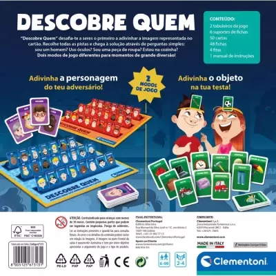 JOGO DESCOBRE QUEM, CLEMENTONI