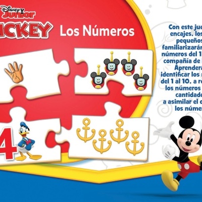 PUZZLE MICKEY E AMIGOS APRENDO OS NÚMEROS 1 A 10, EDUCA