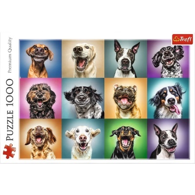 PUZZLE PREMIUM QUALITY: RETRATOS DE CÃES ENGRAÇADOS - 1000 PEÇAS, TREFL