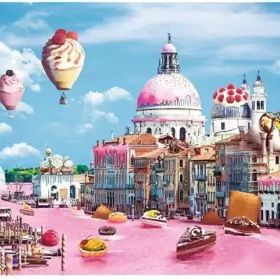 PUZZLE FUNNY CITIES VENEZA - 1000 PEÇAS TREFL