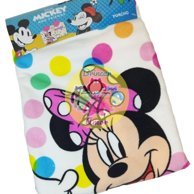 PONCHO CRIANÇA MICROFIBRA MINNIE
