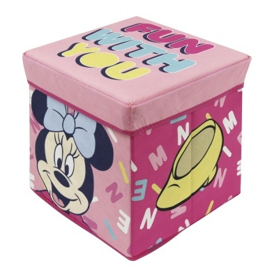 PUFE CAIXA DE BRINQUEDOS INFANTIL 30CM - MINNIE PUFE CAIXA DE BRINQUEDOS INFANTIL 30CM - MINNIE