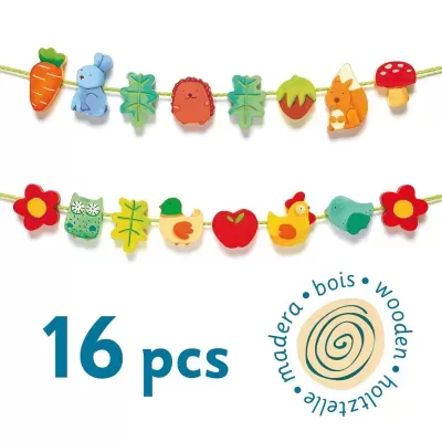 FILANATURE - JOGO DE CONTAS DE MADEIRA DJECO