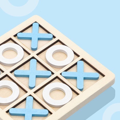 JOGO DO GALO XO EM MADEIRA 14CM