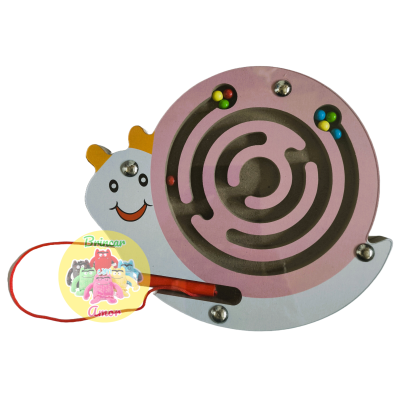 LABIRINTO MAGNÉTICO EM MADEIRA - MONTESSORI