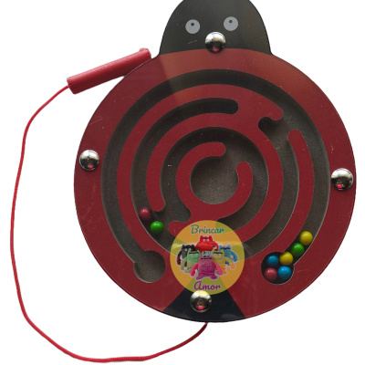 LABIRINTO MAGNÉTICO EM MADEIRA - MONTESSORI