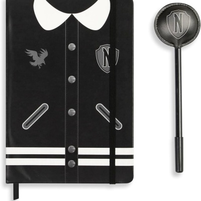 CONJUNTO DIÁRIO + CANETA FASHION WEDNESDAY ADDAMS