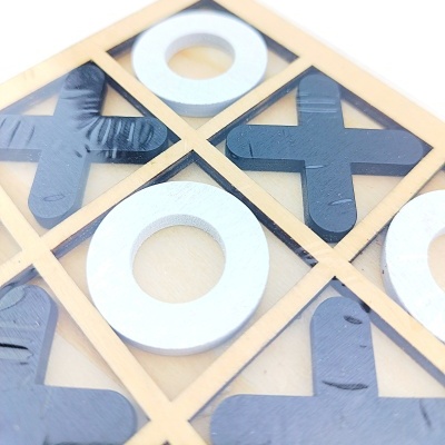 JOGO DO GALO XO EM MADEIRA 14CM