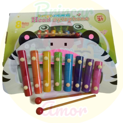 METALOFONE INFANTIL EM MADEIRA