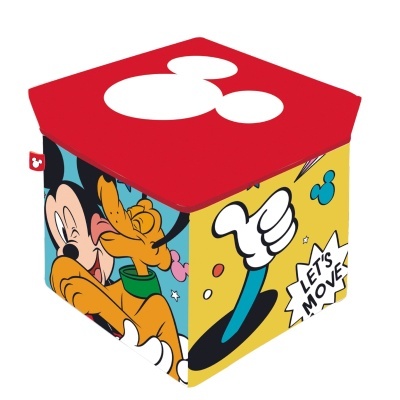 PUFE CAIXA DE BRINQUEDOS INFANTIL 30CM - MICKEY PUFE CAIXA DE BRINQUEDOS INFANTIL 30CM - MICKEY