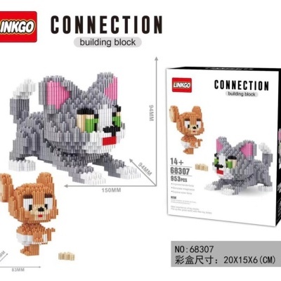 BLOCOS DE CONSTRUÇÃO TOM E JERRY 68307, LINKGO