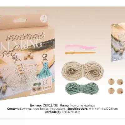KIT DE 2 PORTA-CHAVES EM MACRAMÉ CRAFT ID