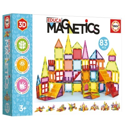 JOGO DE CONSTRUÇÃO MAGNÉTICA 83 PEÇAS - MAGNETICS EDUCA