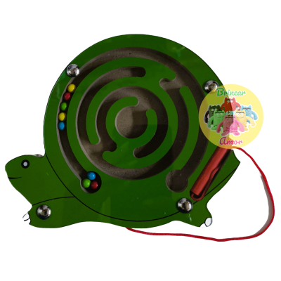 LABIRINTO MAGNÉTICO EM MADEIRA - MONTESSORI