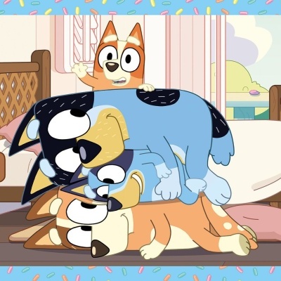 PUZZLE 4 EM 1 BLUEY SUPER COLOR, CLEMENTONI