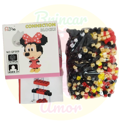 BLOCOS DE CONSTRUÇÃO MINNIE MOUSE QF009 RZPIA