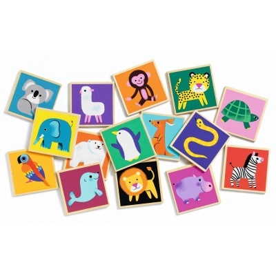 MEMO WOOD - JOGO DE MEMÓRIA COM ANIMAIS DJECO