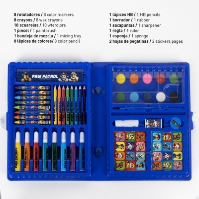 CONJUNTO DE DESENHO E PINTURA C/ MALA - PATRULHA PATA