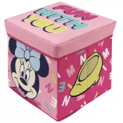 PUFE CAIXA DE BRINQUEDOS INFANTIL 30CM - MINNIE PUFE CAIXA DE BRINQUEDOS INFANTIL 30CM - MINNIE