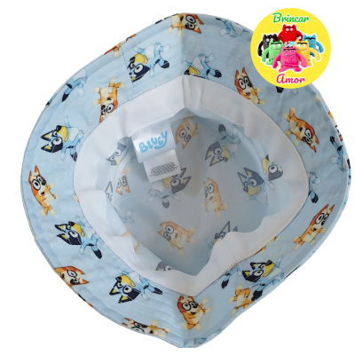 CHAPÉU PANAMÁ CRIANÇA BLUEY E BINGO