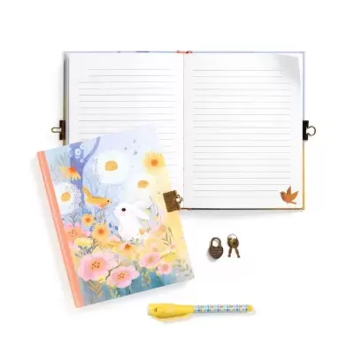 CONJUNTO DIÁRIO C/ CHAVE + CANETA TINTA MÁGICA KENDRA, DJECO