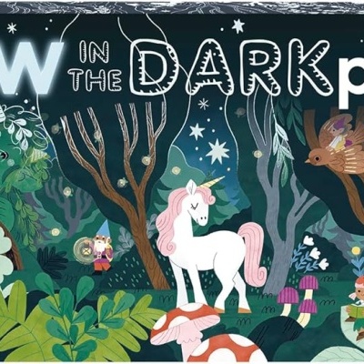 PUZZLE FLUORESCENTE: FLORESTA MÁGICA BRILHA NO ESCURO - 200 PEÇAS, APLI